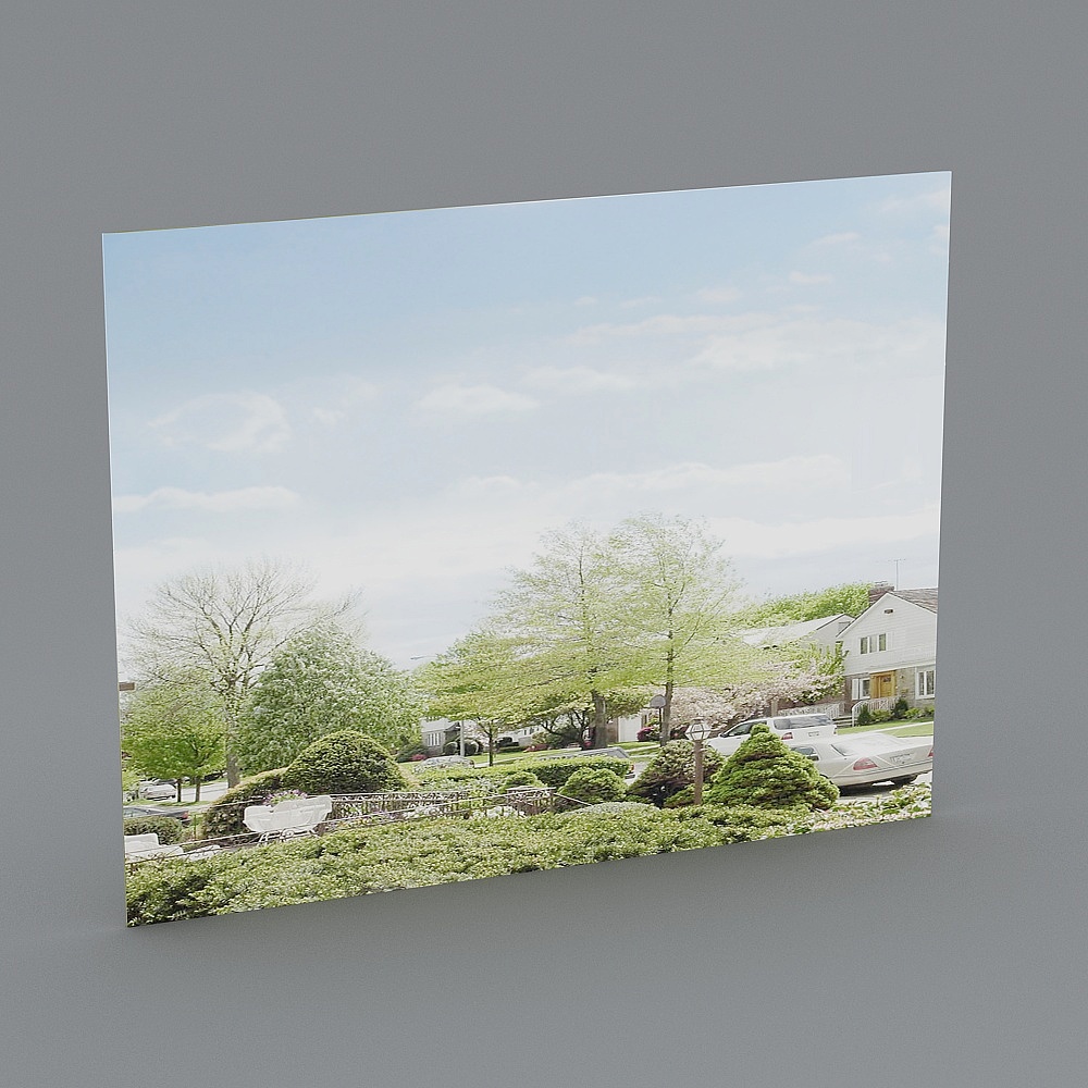 Tranquil Spring Landscape 3D model