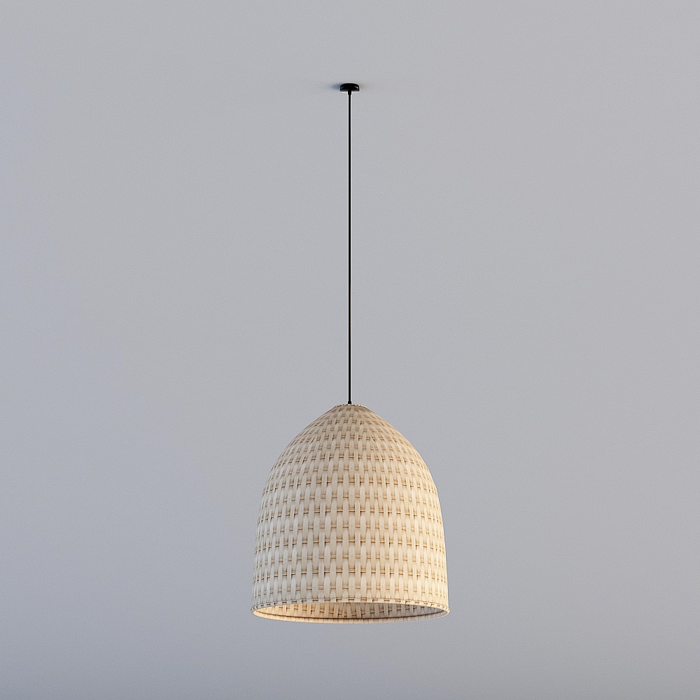 Elegant Low-Polygon Hanging Lamp 3D model
