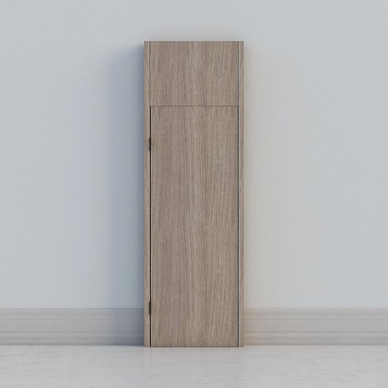 Minimal Beige Wooden Door 3D Model