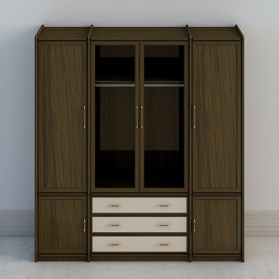 Low Poly Wardrobe 3D model for Modern Interiors