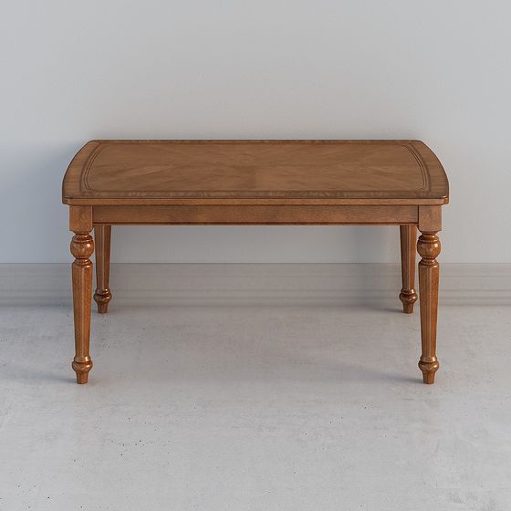 Elegant Vintage Style 3D Model Table and Chair Set