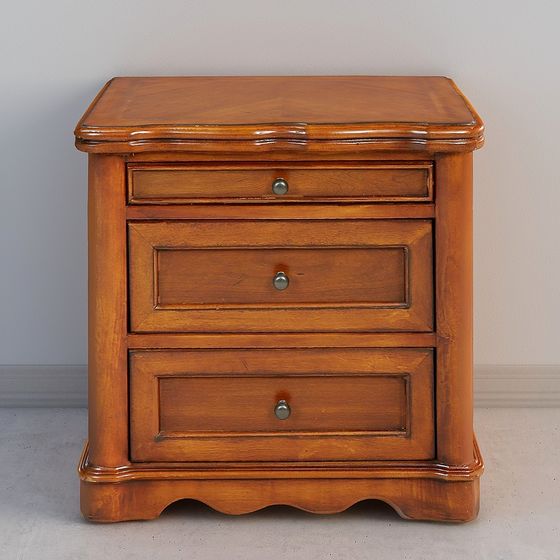 Stylish Vintage-Modern 3D Nightstand Model