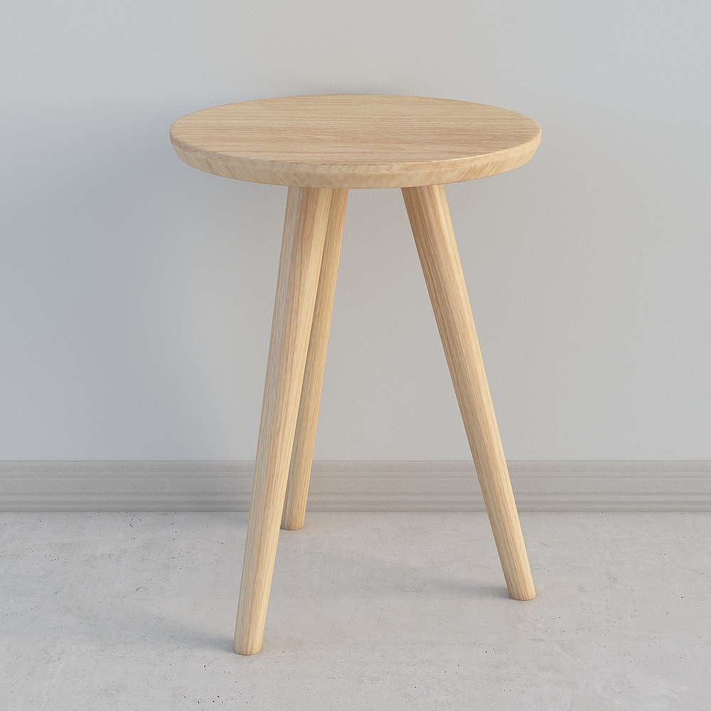 Hermosa Mesa de Noche Redonda Pequeña