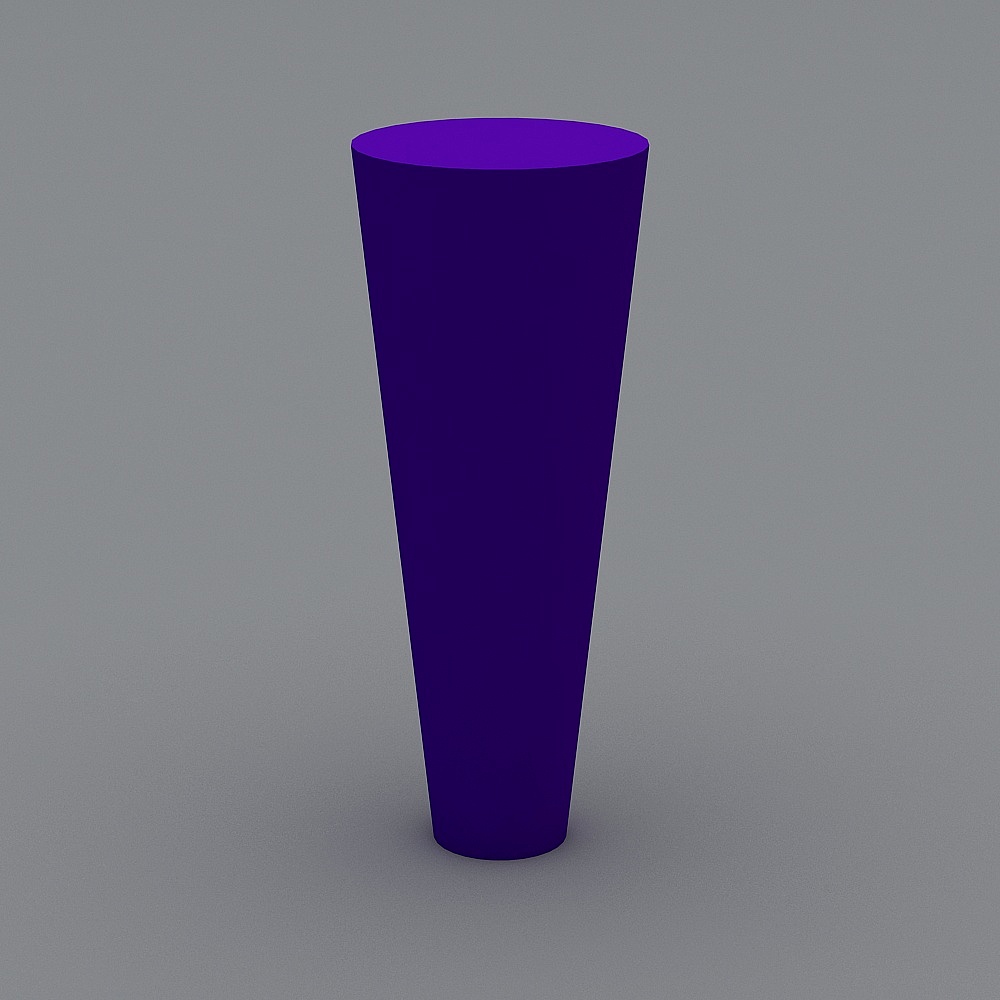 Elegant Purple Cone 3D model for Creative Projects