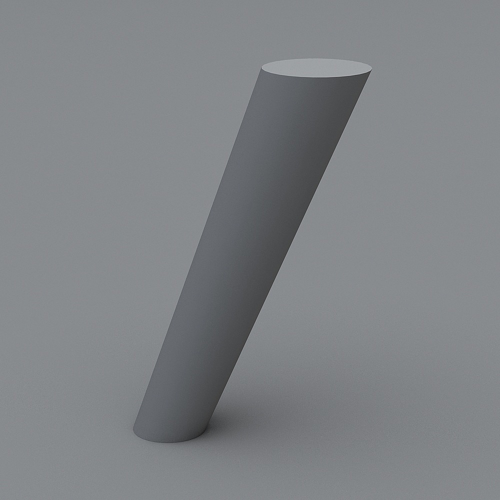 Inclined Cylinder 3D model