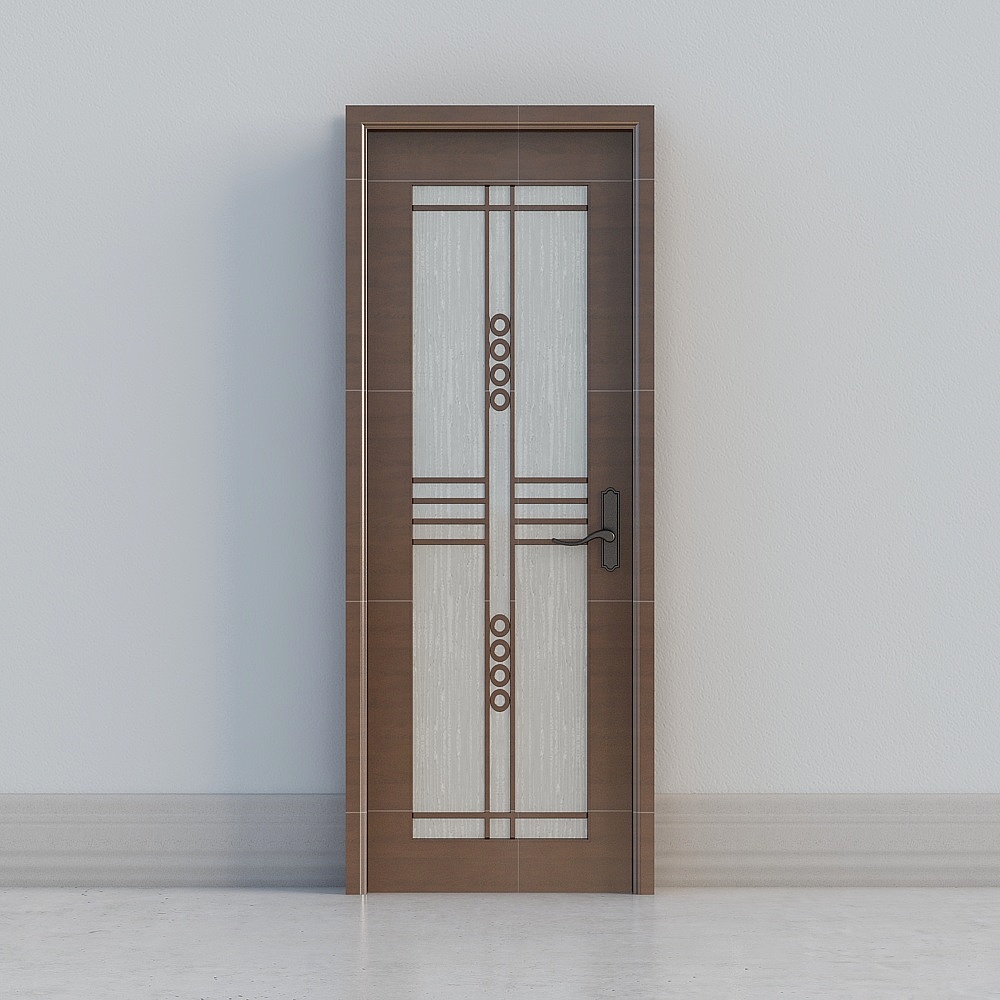 modern brown wooden door