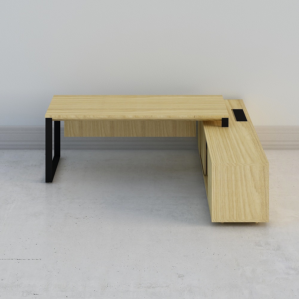 L-Shaped Office Desk 3D model