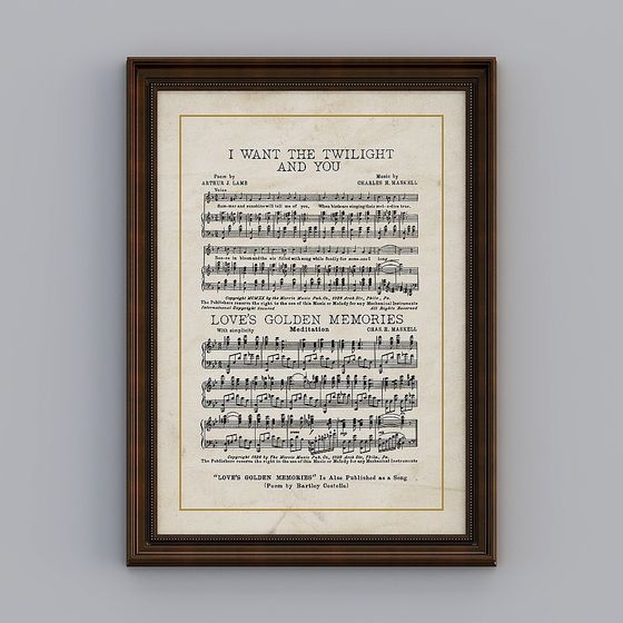 I Want the Twilight and You 3D Music Poster Model