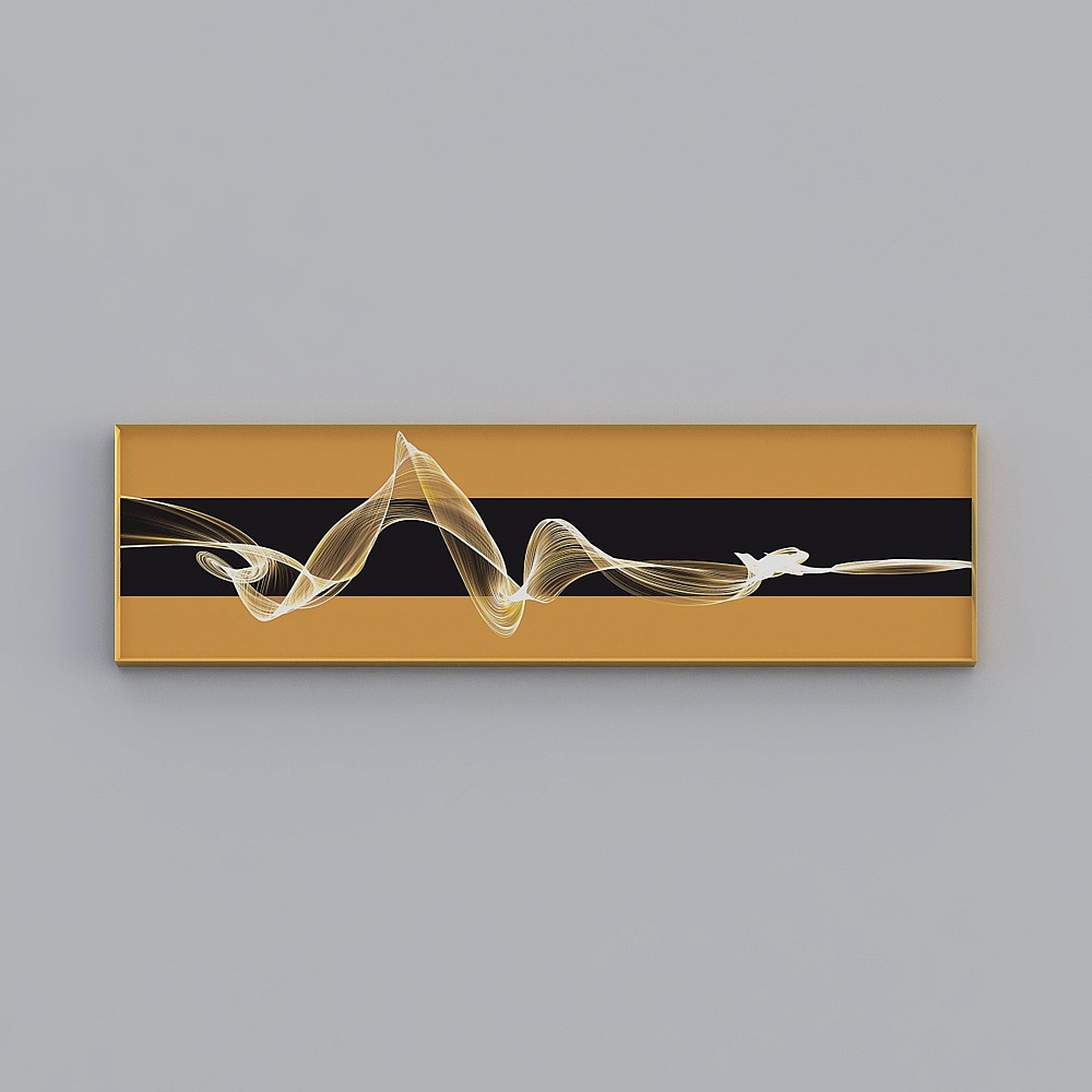 Kippe Modern Bedroom Single Horizontal Brush Gold Abstract 40x150cm Abstract Decorative Painting mzh-jc-5