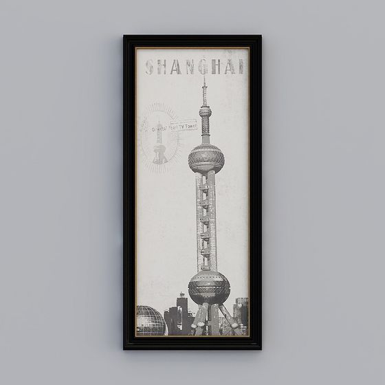 Oriental Pearl Tower 3D Model for Creative Design