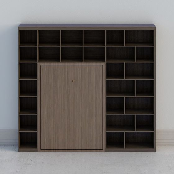 Elegant Hidden Bookshelf 3D model for Modern Spaces