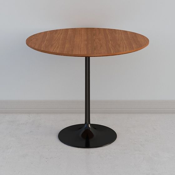 Stylish Low-Poly Round Table 3D model