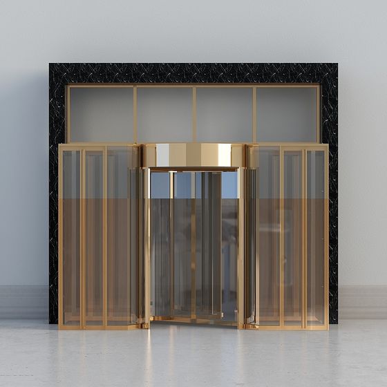 Glass Entrance Door Luxury 3D model