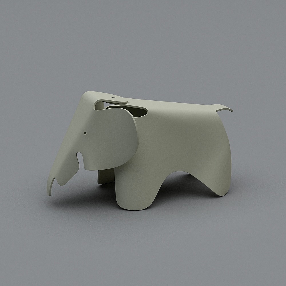Eames Elephant Low-Poly 3D Model