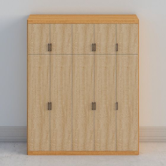 Stylish Low-Polygon Wardrobe 3D model