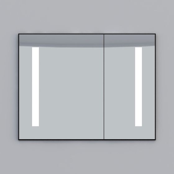 Stylish Modern Mirror Cabinet 3D model