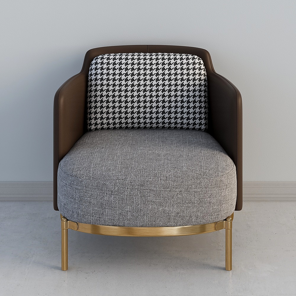 Elegant Low-Poly Armchair 3D model for Modern Spaces