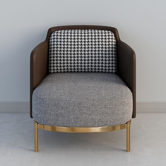 Elegant Low-Poly Armchair 3D model for Modern Spaces