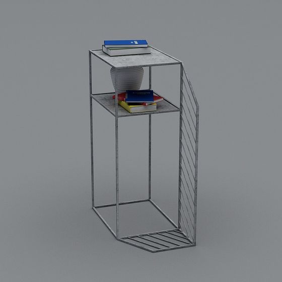 Minimalist Metal Bookshelf 3D model for Contemporary Homes