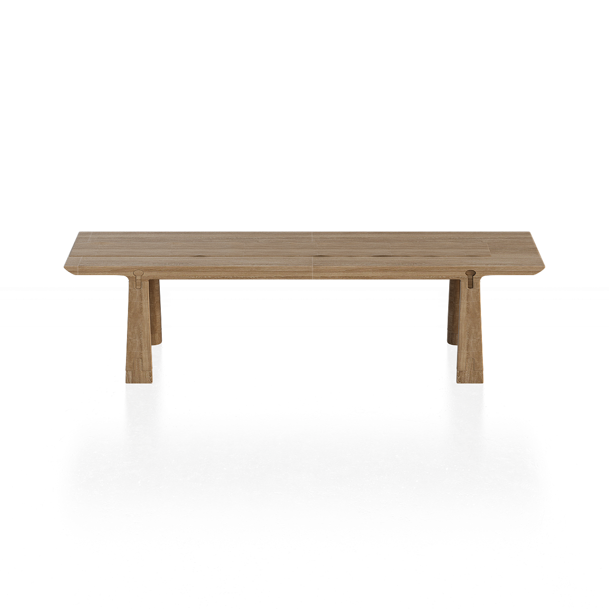 Urban Bench 3D Model – Low-Poly Modern Wood Design
