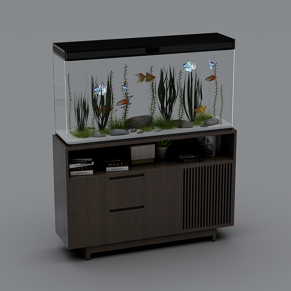 Modern Aquarium Stand 3D model