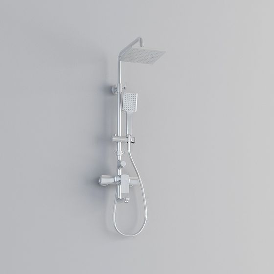 Sleek Shower System 3D model for Contemporary Spaces