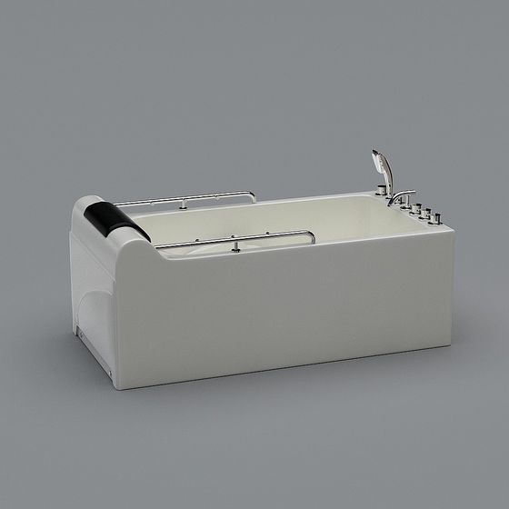 Elegant Minimalist Bathtub 3D model