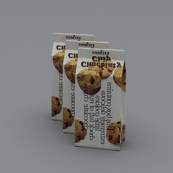 Chocolate Chip Cookie Packaging 3D model