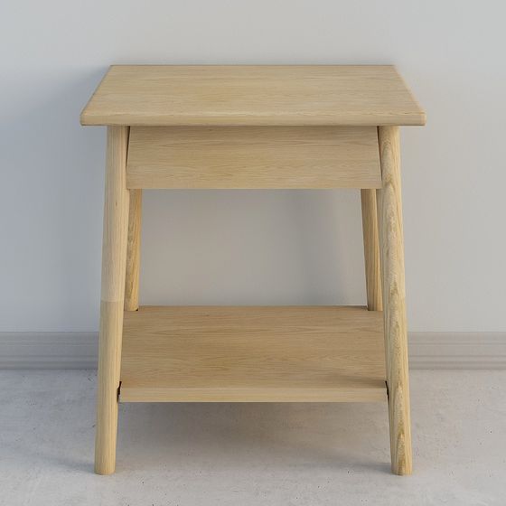 Wooden Side Table 3D model