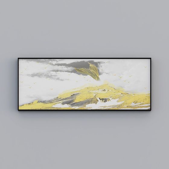 Golden Fish and Yellow Birds 3D Model