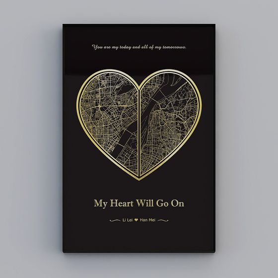 Heart Map Puzzle 3D model