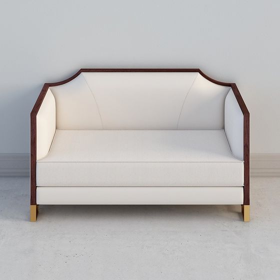 Elegant Low-Poly Sofa 3D model for Modern Interiors