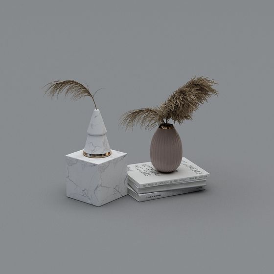 Stylish 3D Model of Minimalist Vases