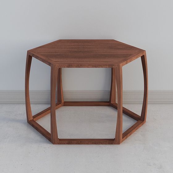 Unique Hexagonal Coffee Table 3D model