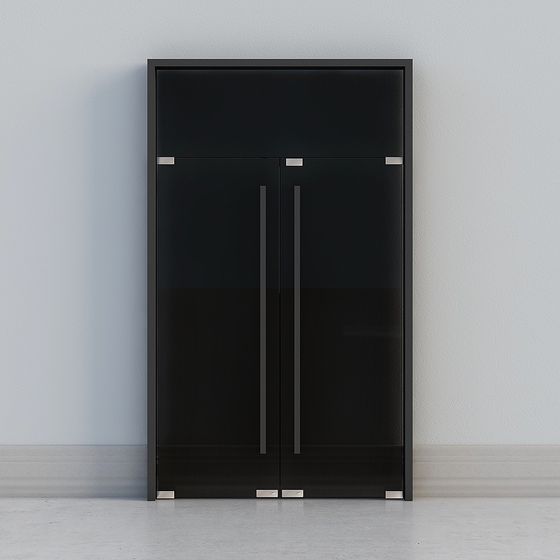 Modern Black Dark High Double Door