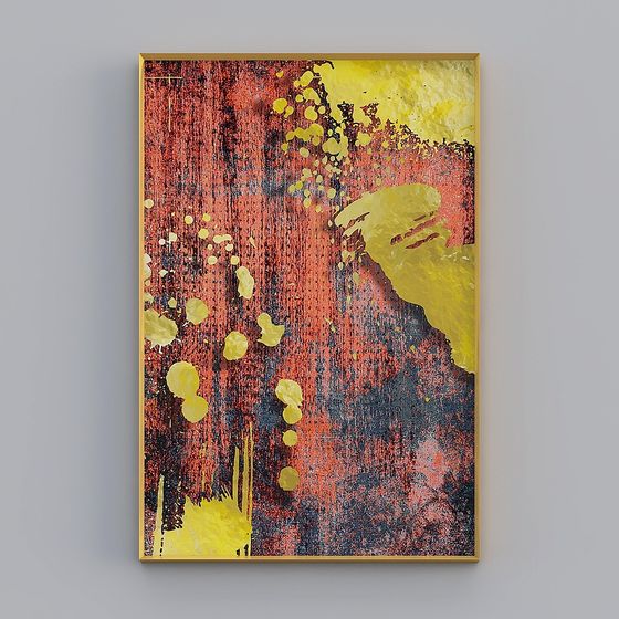 Vibrant Low-Polygon Abstract Frame 3D Model