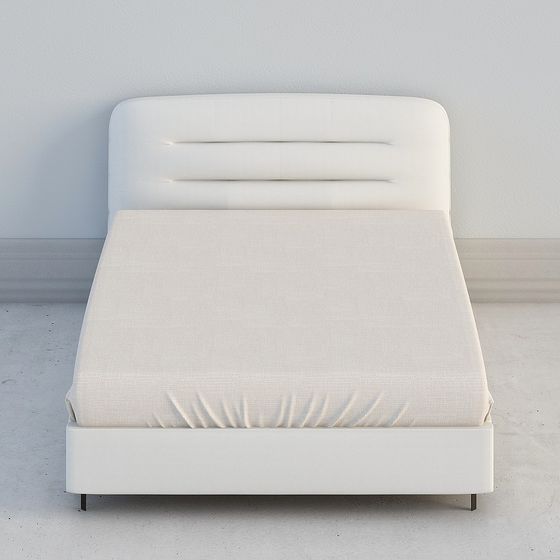 Elegant Minimalist Bed Frame 3D Model