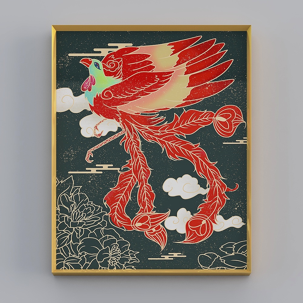 Kippoon Modern vertical single-link metal frame Phoenix 40x50cm myth vrgz-jc-4