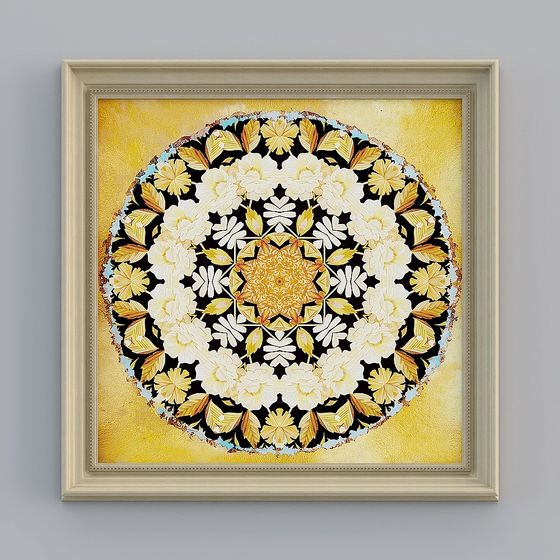 Golden Mandala 3D model for Contemporary Design