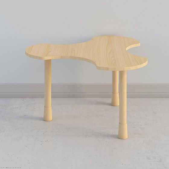 Wood Color Special Table 3D Model