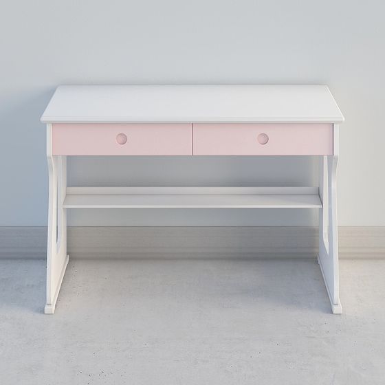 Pink Drawer Table 3D model