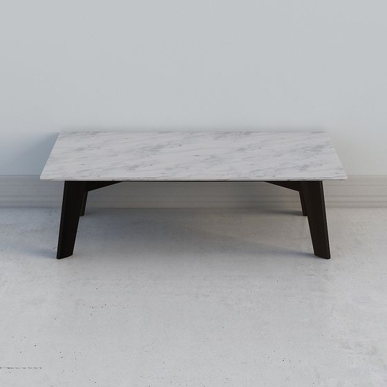 Elegant Marble Coffee Table 3D model for Modern Interiors