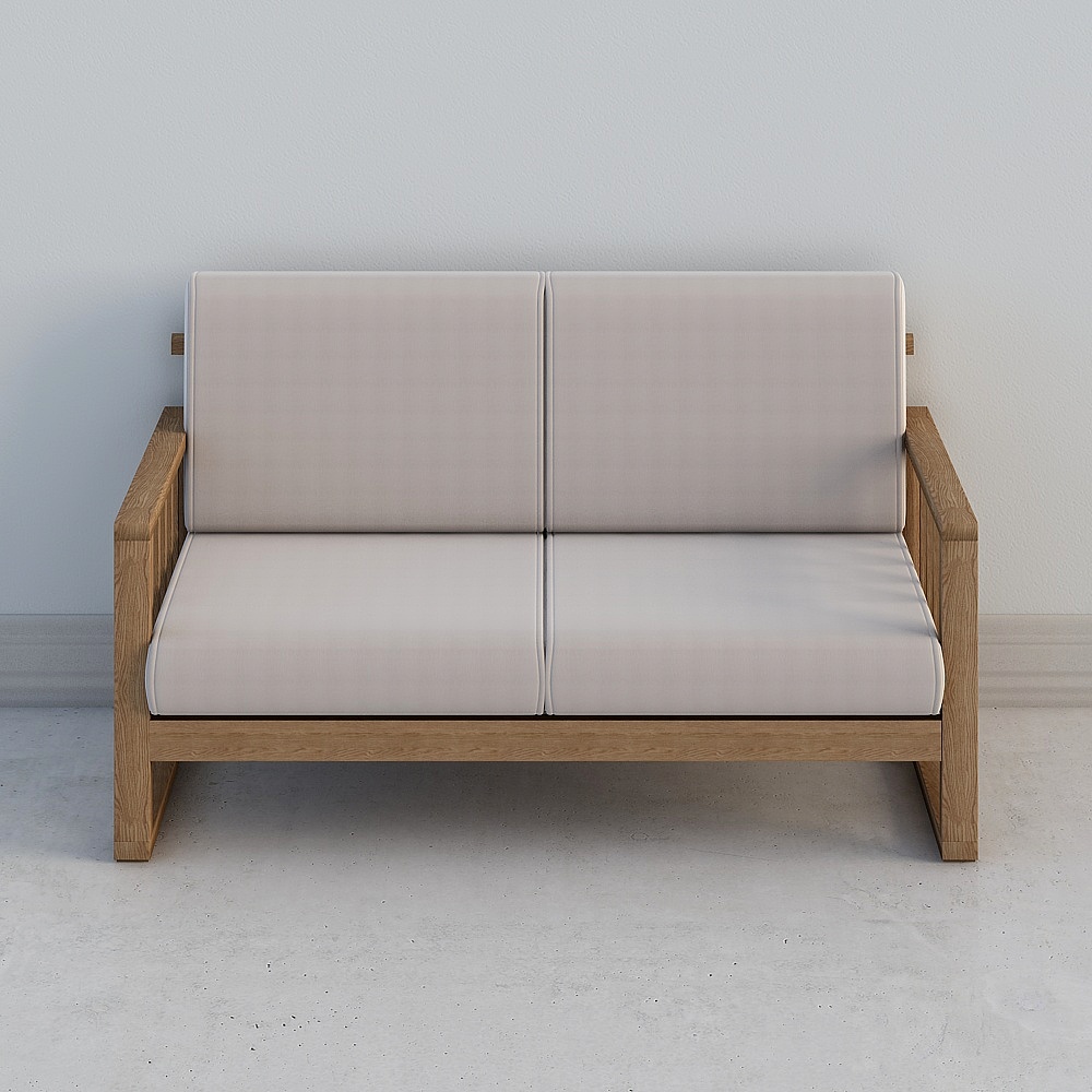 Small armrest sofa double seat