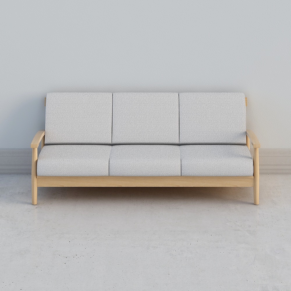 Japanese sofa three-person seat