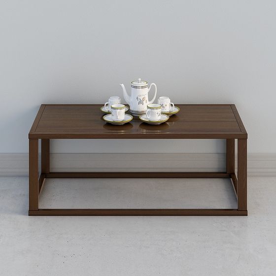 Elegant Low-Polygon Coffee Table 3D model