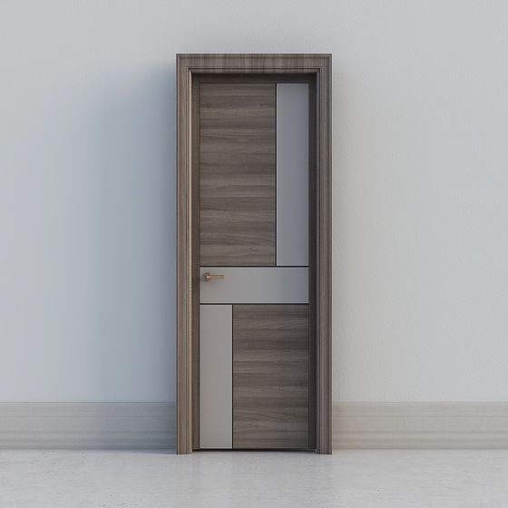 Modern Low-Poly Detailed 3D Door Model