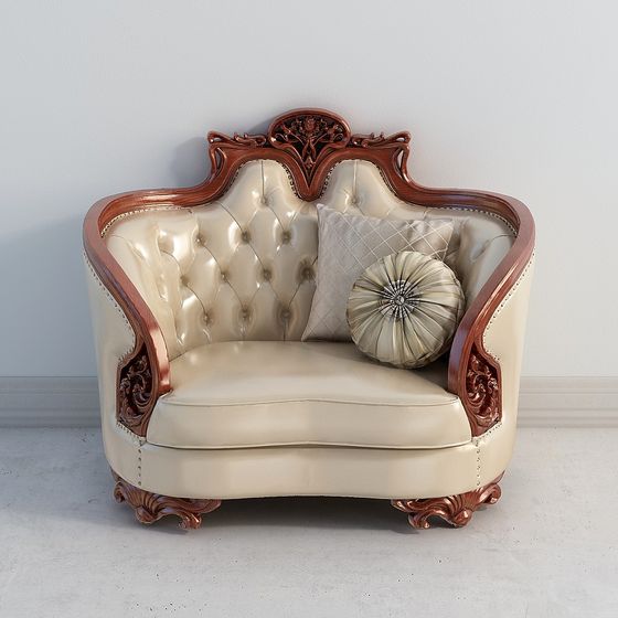 Victorian Elegance 3D model Sofa