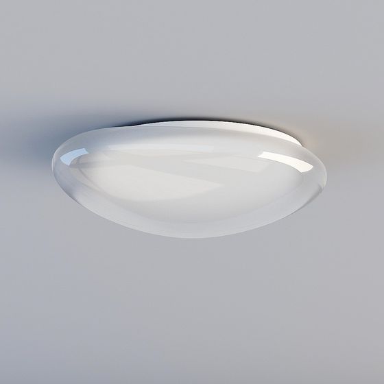 Elegant Rounded Ceiling Light 3D model for Modern Interiors