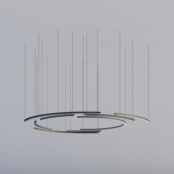 Suspended Ring 3D model - Modern Aesthetic Design