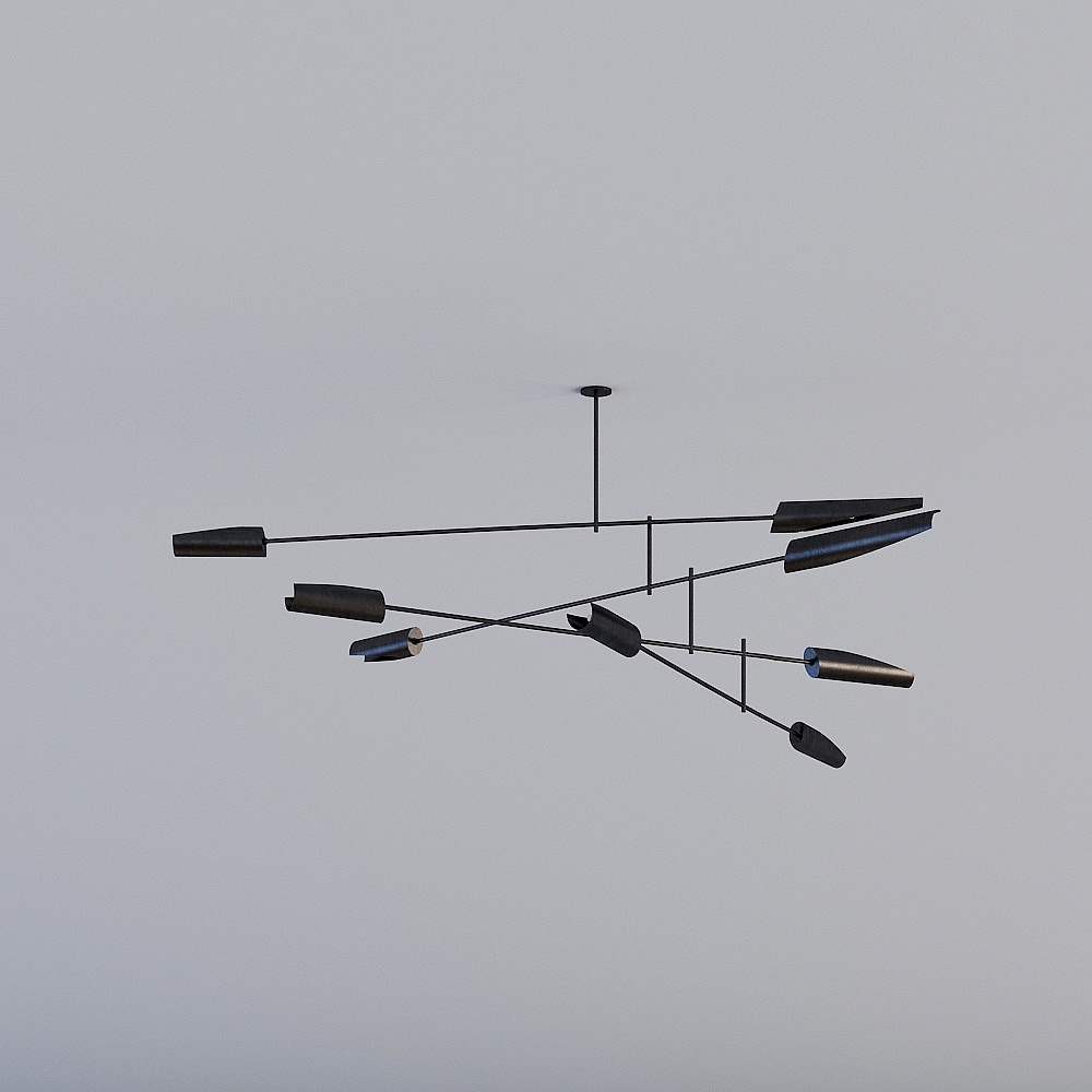 Dynamic Glow Floating Pendant Light 3D model